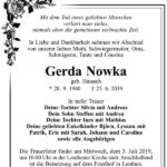 Traueranzeige Gerda Nowka, geb. Haiasch