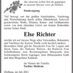 Danksagung Else Richter