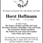Traueranzeige Horst Hoffmann