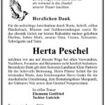 Danksagung Herta Peschel