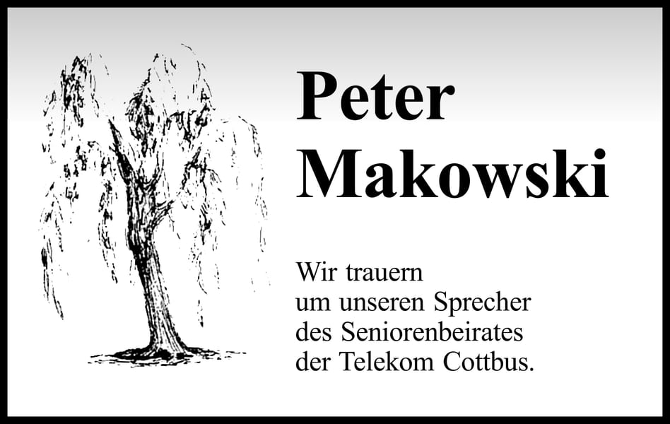 Nachruf Peter Makowski