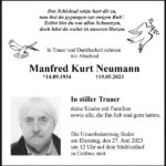 Traueranzeige Manfred Kurt Neumann