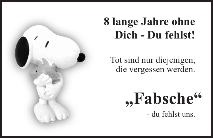 Jahresgedenken „Fabsche“