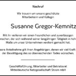 Nachruf Susanne Gregor-Kemnitz