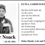 Jahresgedenken Volker Noack