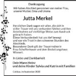 Danksagung Jutta Merkel