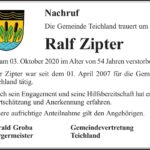 Traueranzeige Ralf Zipter