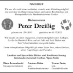 Nachruf Peter Dreißig