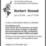 Traueranzeige Norbert Nossek