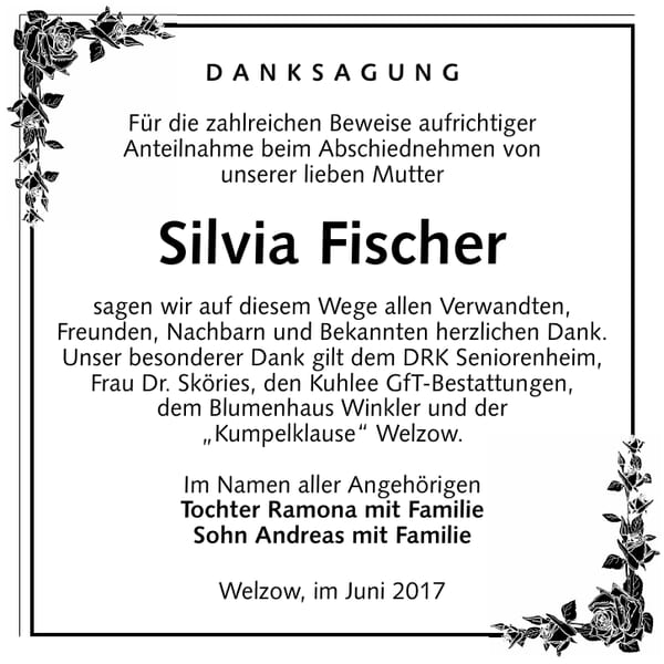 Danksagung Silvia Fischer