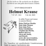 Traueranzeige Helmut Krause