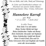 Traueranzeige Hannelore Karraß, geb. Weiß