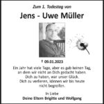 Traueranzeige Jens-Uwe Müller