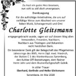 Danksagung Charlotte Gleitsmann