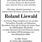 Danksagung Roland Liewald