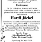 Danksagung Hardi Jäckel