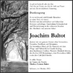 Danksagung Joachim Baltot