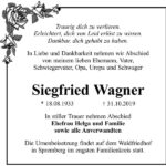 Traueranzeige Siegfried Wagner