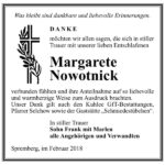 Danksagung Margarete Nowotnick