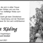 Danksagung Helmut Käding