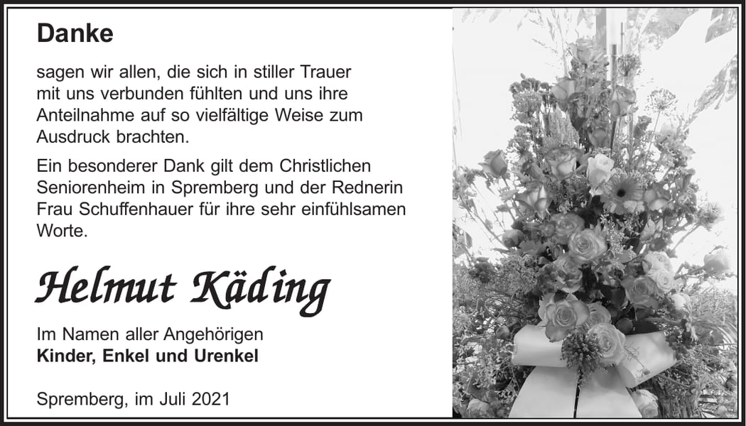 Traueranzeige Helmut Käding