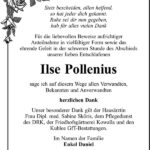 Danksagung Ilse Pollenius