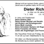 Traueranzeige Dieter Richter