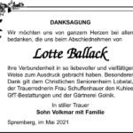 Danksagung Lotte Ballack