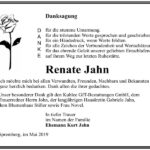 Danksagung Renate Jahn
