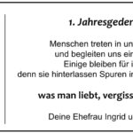 Jahresgedenken Wolfgang Suckel