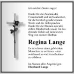 Danksagung Regina Lange