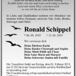 Traueranzeige Ronald Schippel
