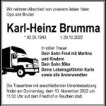 Traueranzeige Karl-Heinz Brumma