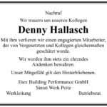 Traueranzeige Denny Hallasch