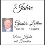 Jahresgedenken Günter Lottra