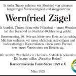 Nachruf Wernfried Zägel