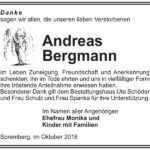 Danksagung Andreas Bergmann
