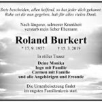Traueranzeige Roland Burkert