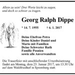 Traueranzeige Georg Ralph Dippe