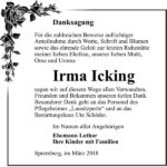 Danksagung Irma Icking