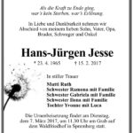 Traueranzeige Hans-Jürgen Jesse
