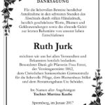 Danksagung Ruth Jurk