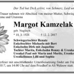 Traueranzeige Margot Kamzelak, geb. Nuglisch