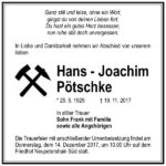 Traueranzeige Hans - Joachim Pötschke