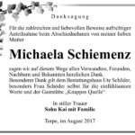 Danksagung Michaela Schiemenz