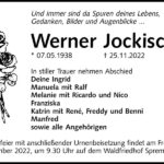 Traueranzeige Werner Jockisch