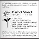 Traueranzeige Bärbel Stösel