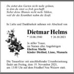 Traueranzeige Dietmar Helms