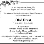 Traueranzeige Olaf Ernst