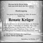 Danksagung Renate Kröger